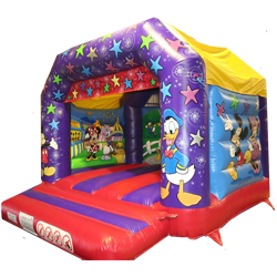 A delightful Mickey & friends themed bouncy castle